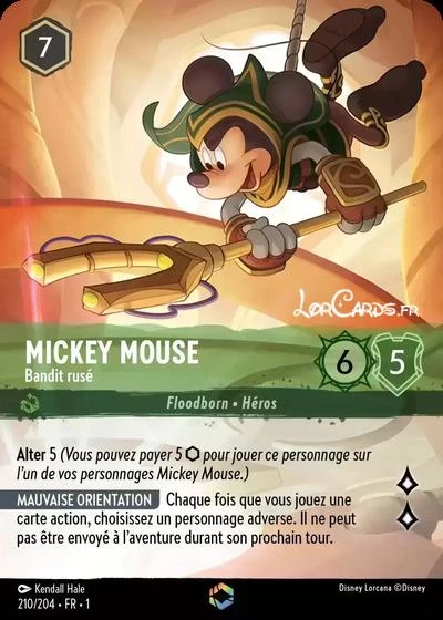 mickey mouse bandit rusé 210-204